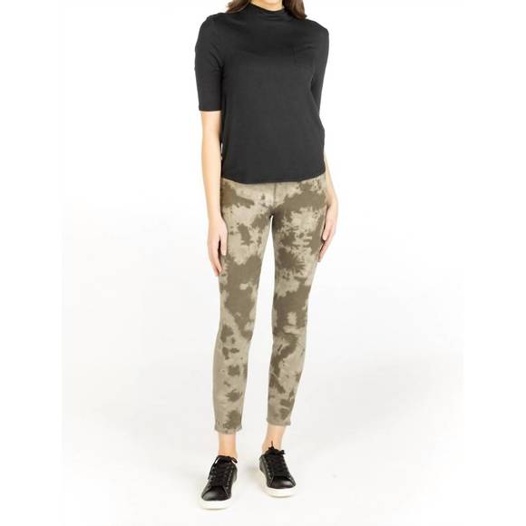 NEW ARTICLES OF SOCIETY printed skinny jeans in olive green - Picture 1 of 4
